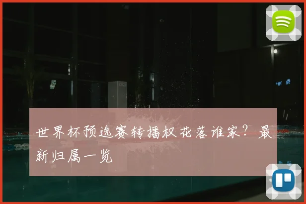 世界杯预选赛转播权花落谁家？最新归属一览